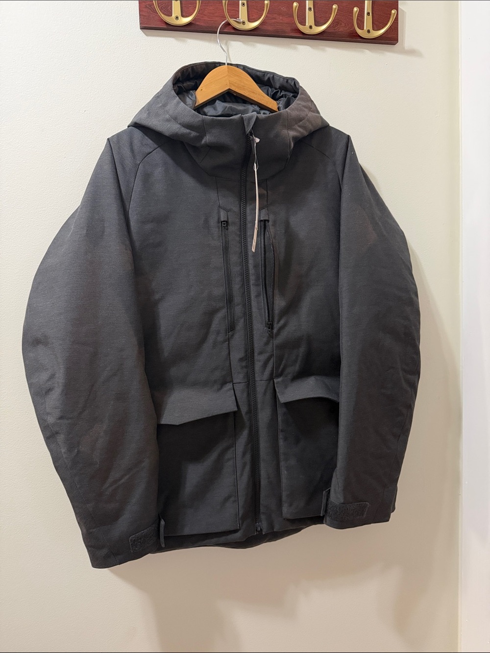 Uniqlo Dark Gray Hooded Puffer Jacket